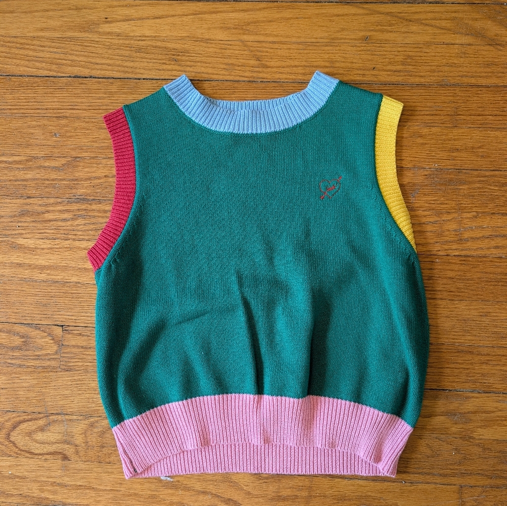 Quinn Sweater Vest In Colorblock From Lisa Says Gah